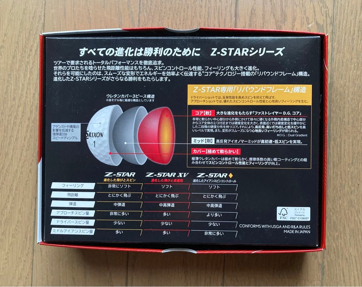 スリクソン SRIXON ゴルフボール Z-Star ホワイト