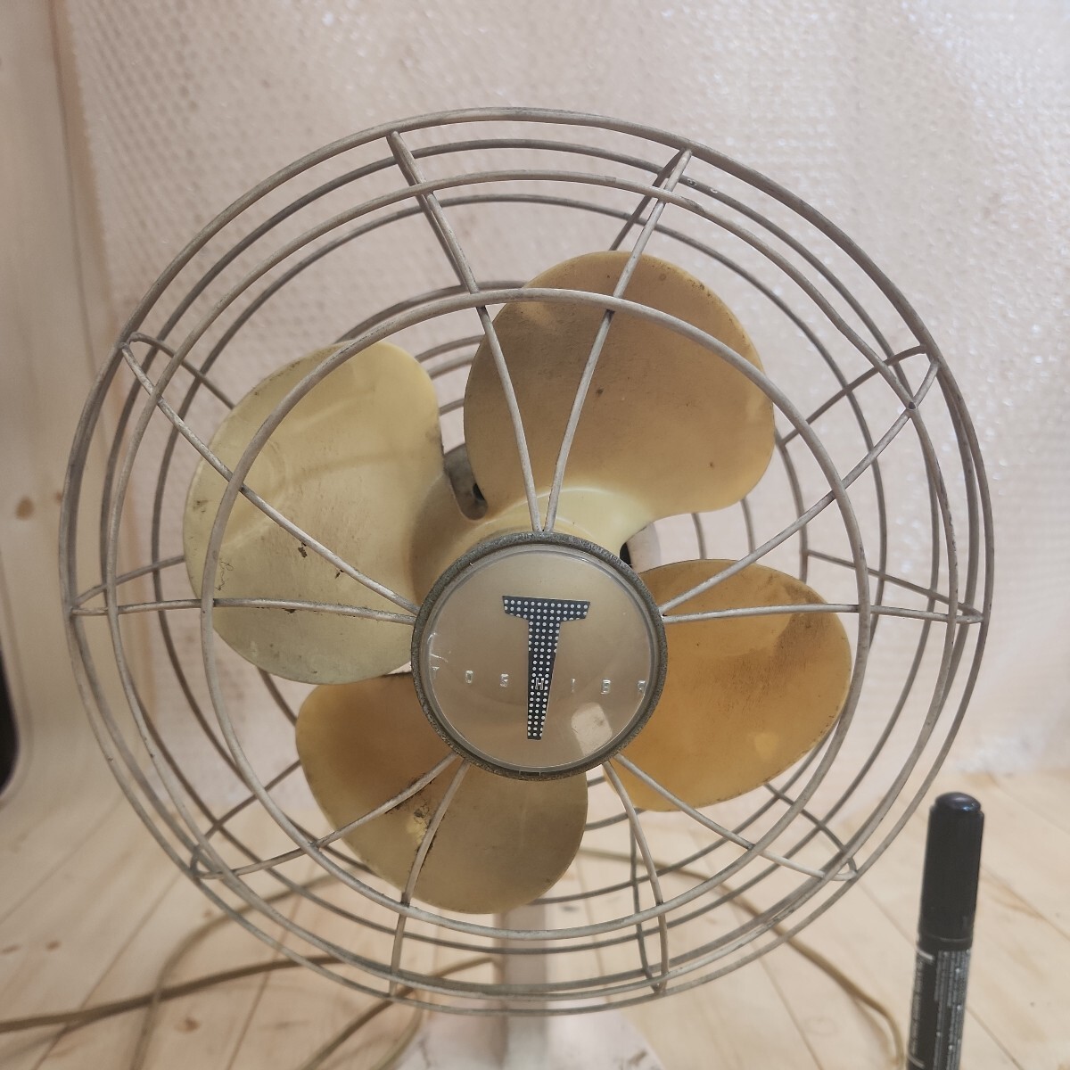 昭和レトロ 扇風機 アンティーク AC, ELECTRIC FAN 20cm TOKYO ELECTRORIC CO,LTD 通話確認OK!_画像2