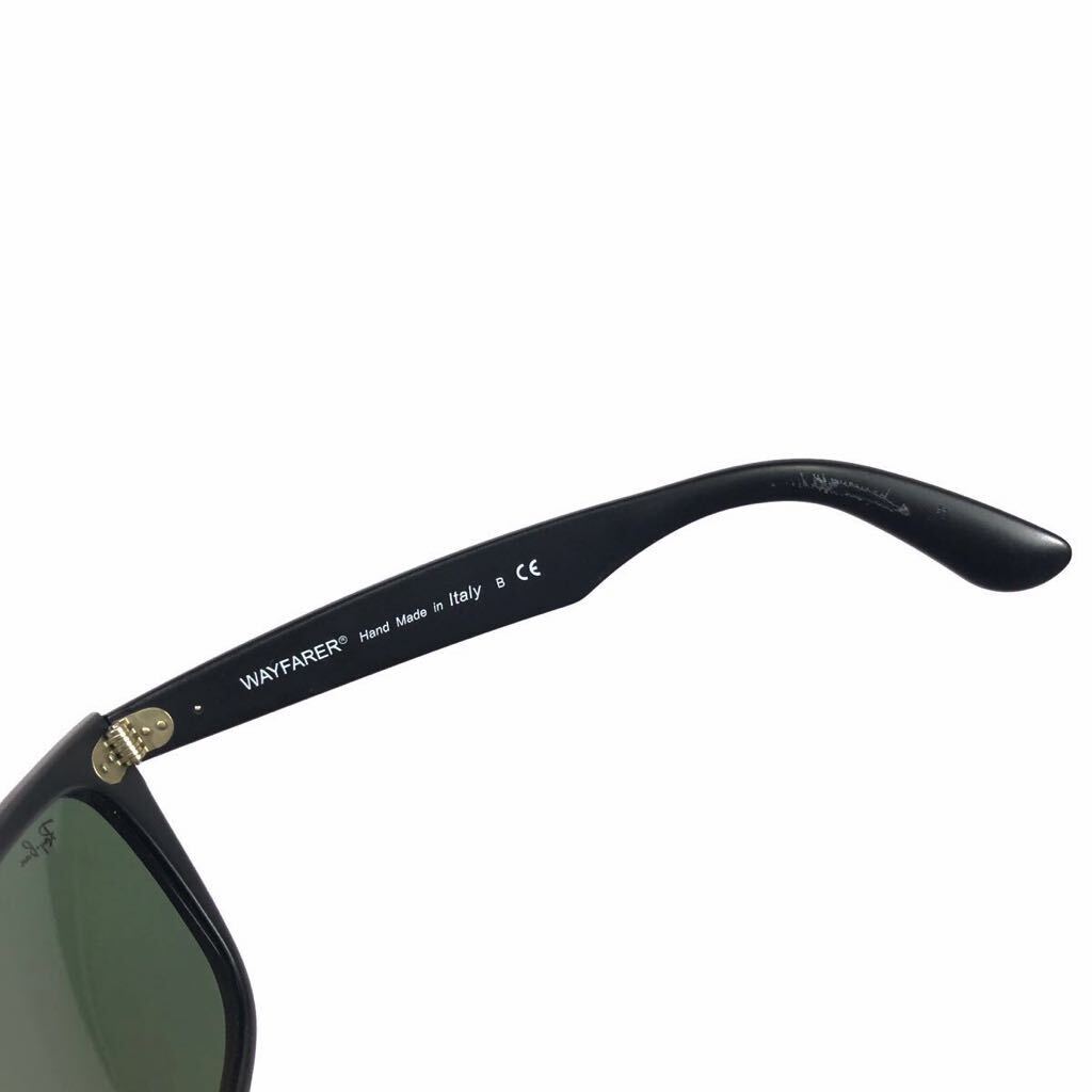 【レイバン】本物 Ray-Ban サングラス WAYFARER ウェイファーラー RB 2140-F 黒×グレー メンズ レディース イタリア製 ケース付 送料520円の画像8