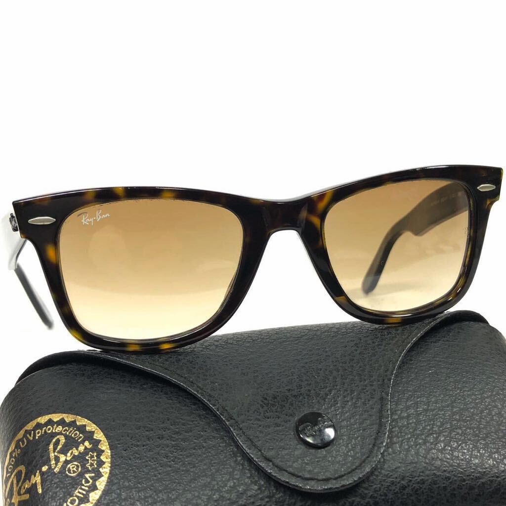 【レイバン】本物 Ray-Ban サングラス WAYFARER ウェイファーラー RB 2140-A べっ甲調 メンズ レディース イタリア製 ケース付き 送料520円の画像10