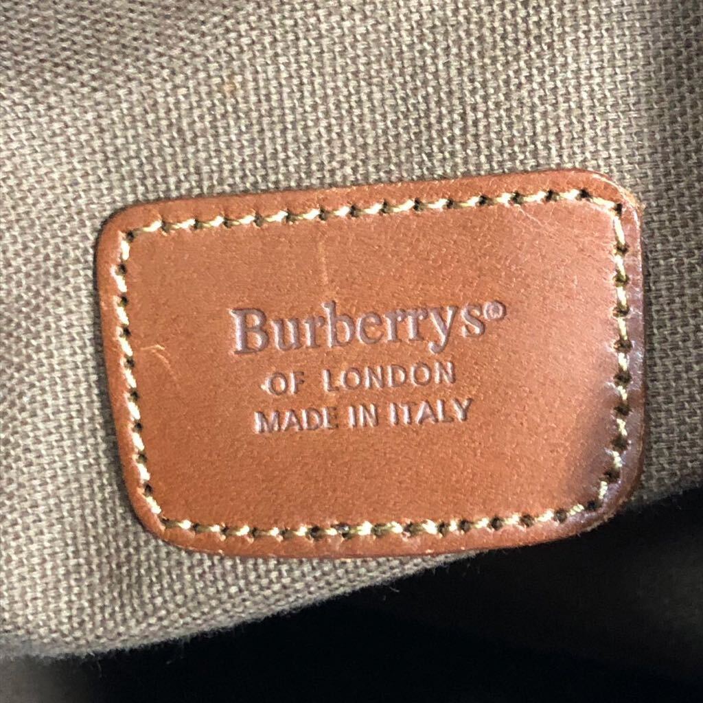 【バーバリー】本物 Burberrys ボストンバッグ ロゴモチーフ 2way ショルダーバッグ 旅行かばん トラベルケース 男性用 メンズ イタリア製の画像10