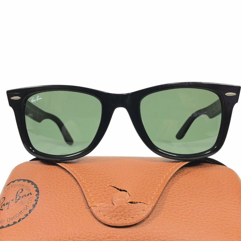 【レイバン】本物 Ray-Ban サングラス WAYFARER ウェイファーラー RB 2140-F 黒 メンズ レディース イタリア製 クロス ケース付 送料520円_画像3