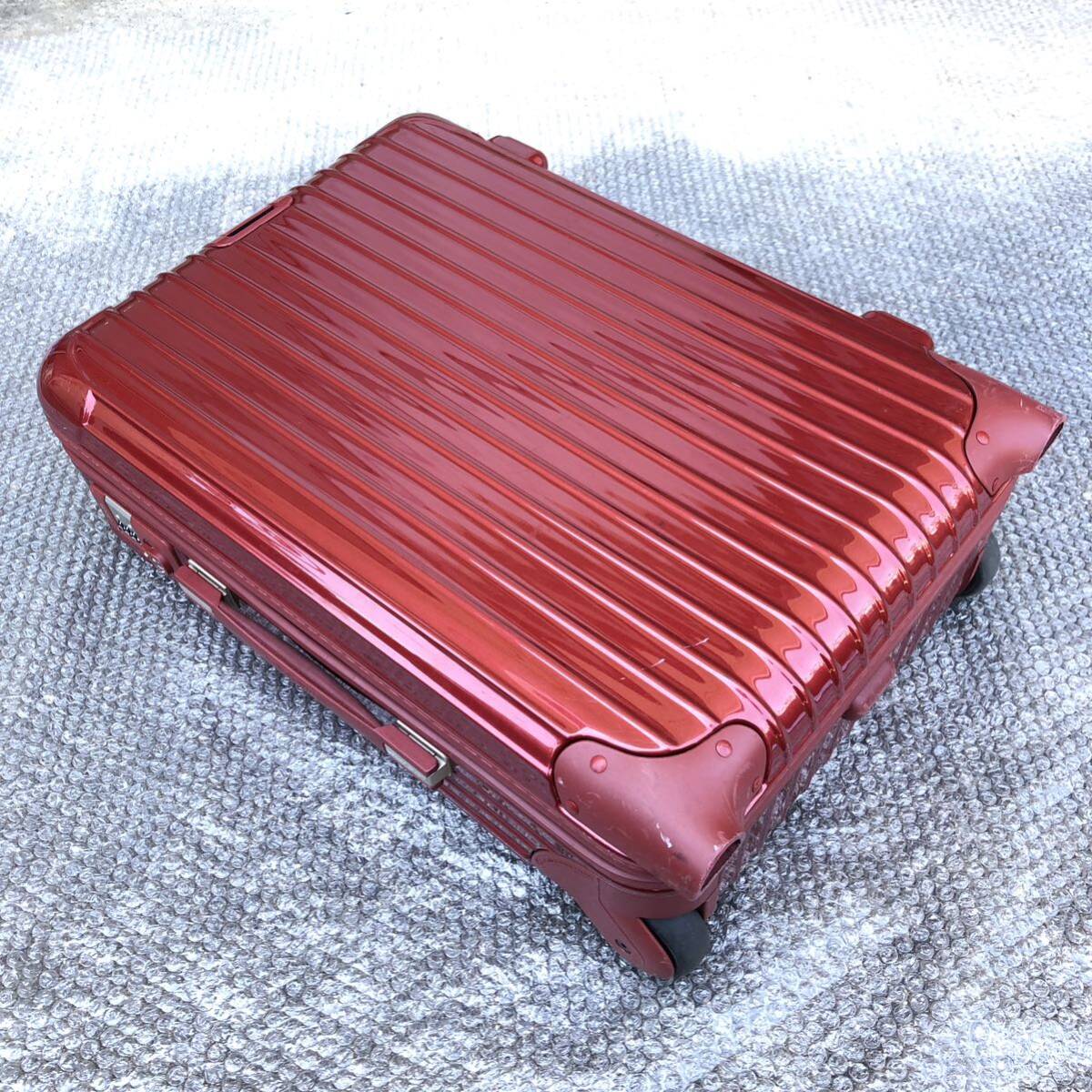 【リモワ】本物 RIMOWA スーツケース SALSA DELUXE サルサデラックス 853 52 TSAロック 2輪 キャリーケース 35L 赤色系 トラベルバッグ_画像7