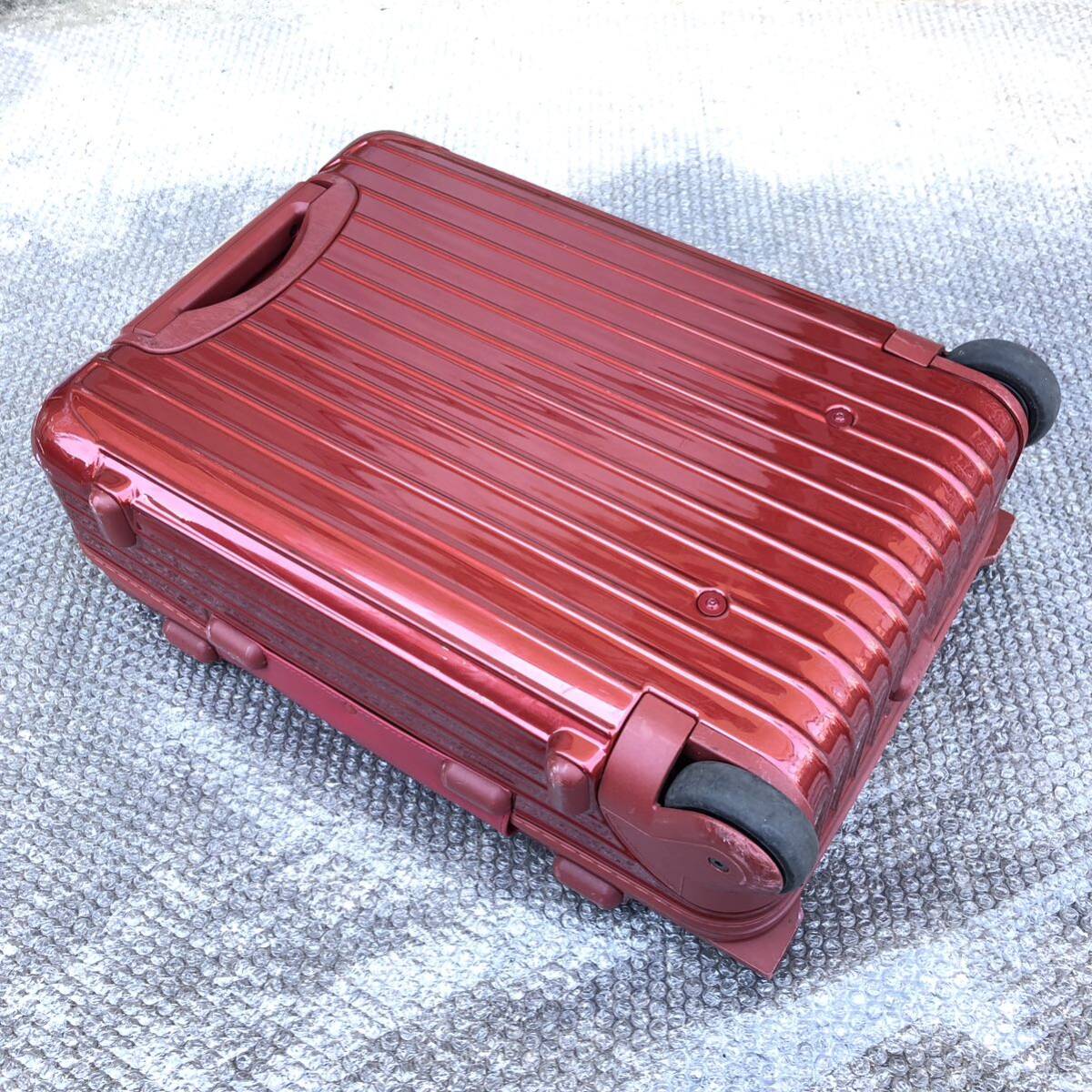 【リモワ】本物 RIMOWA スーツケース SALSA DELUXE サルサデラックス 853 52 TSAロック 2輪 キャリーケース 35L 赤色系 トラベルバッグ_画像6