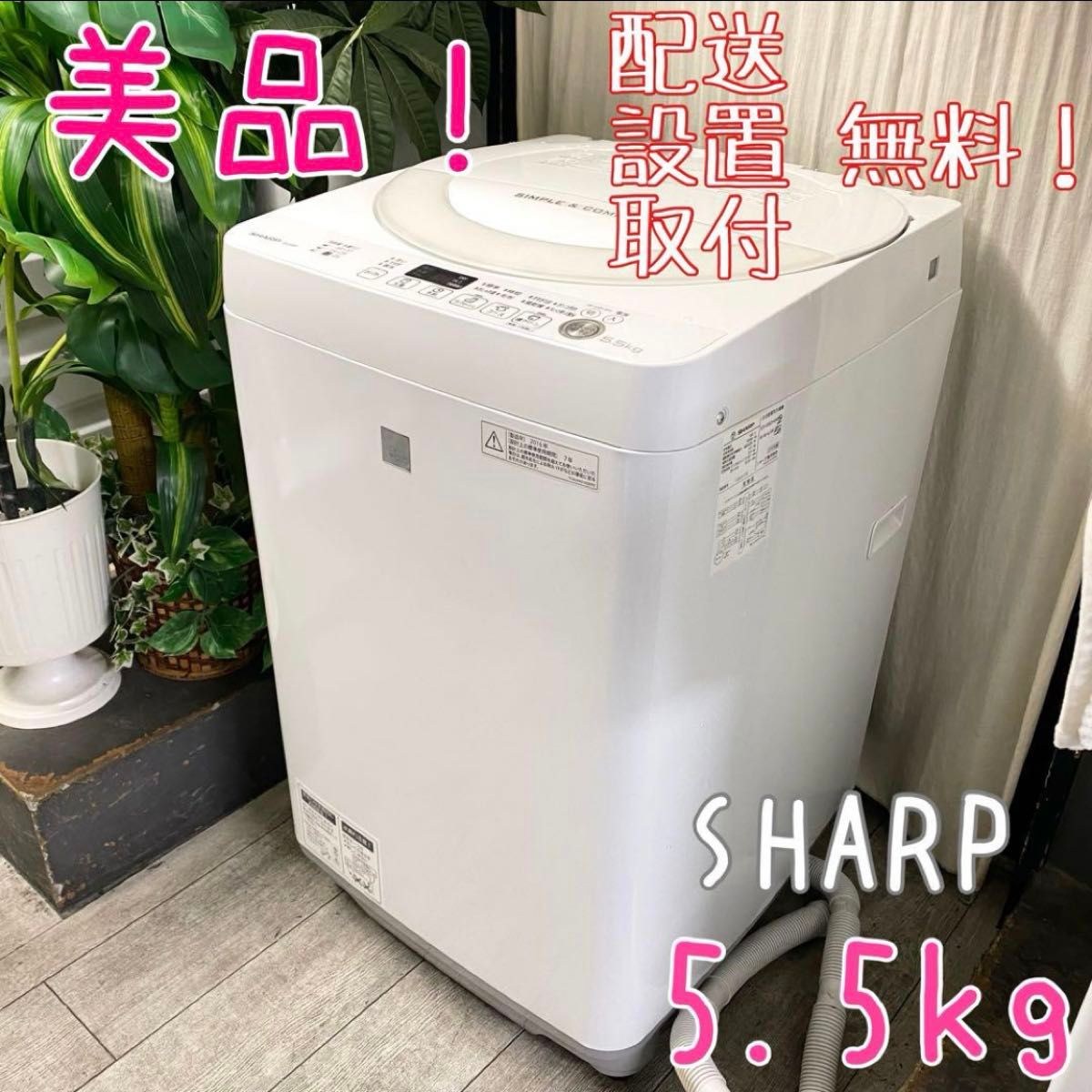 人気のSHARP♪ 一人暮らしにちょうどいい♪全自動洗濯機5.5kg