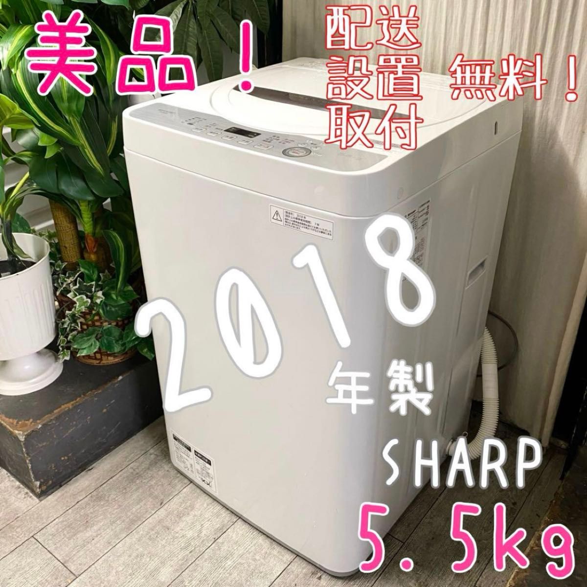 人気のSHARP！一人暮らしにちょうどいい♪全自動洗濯機5.5kg