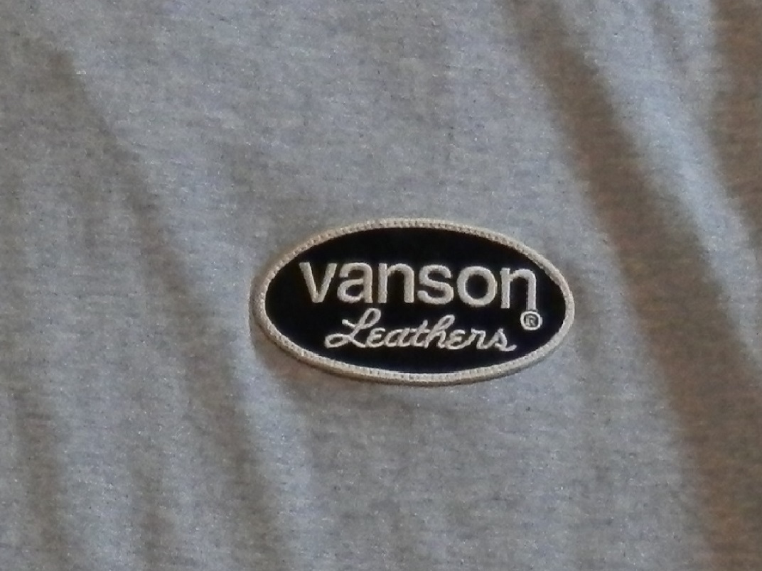 バンソン／vanson／Lサイズ／半袖Ｔシャツ／NVST-2318／グレー／新品／送料無料／バイカー／6.2オンス天竺／ボーン／ステンシル