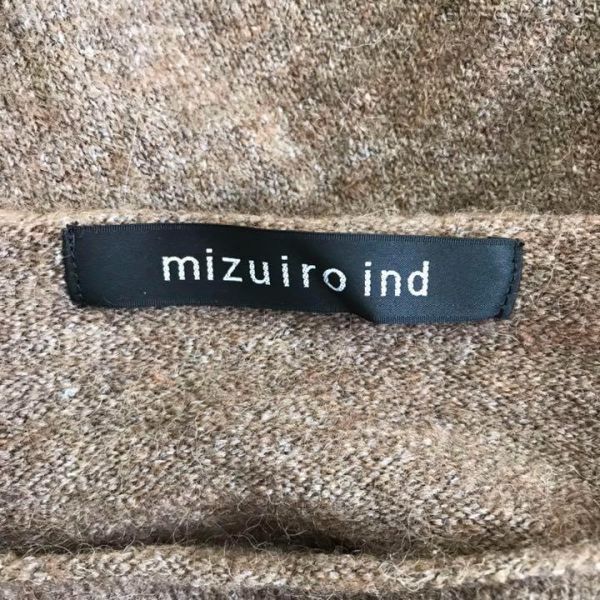 ミズイロインド mizuiroind ウール混 ワイドシルエット 半袖ニット セーター ナチュラル系 レディース_画像8