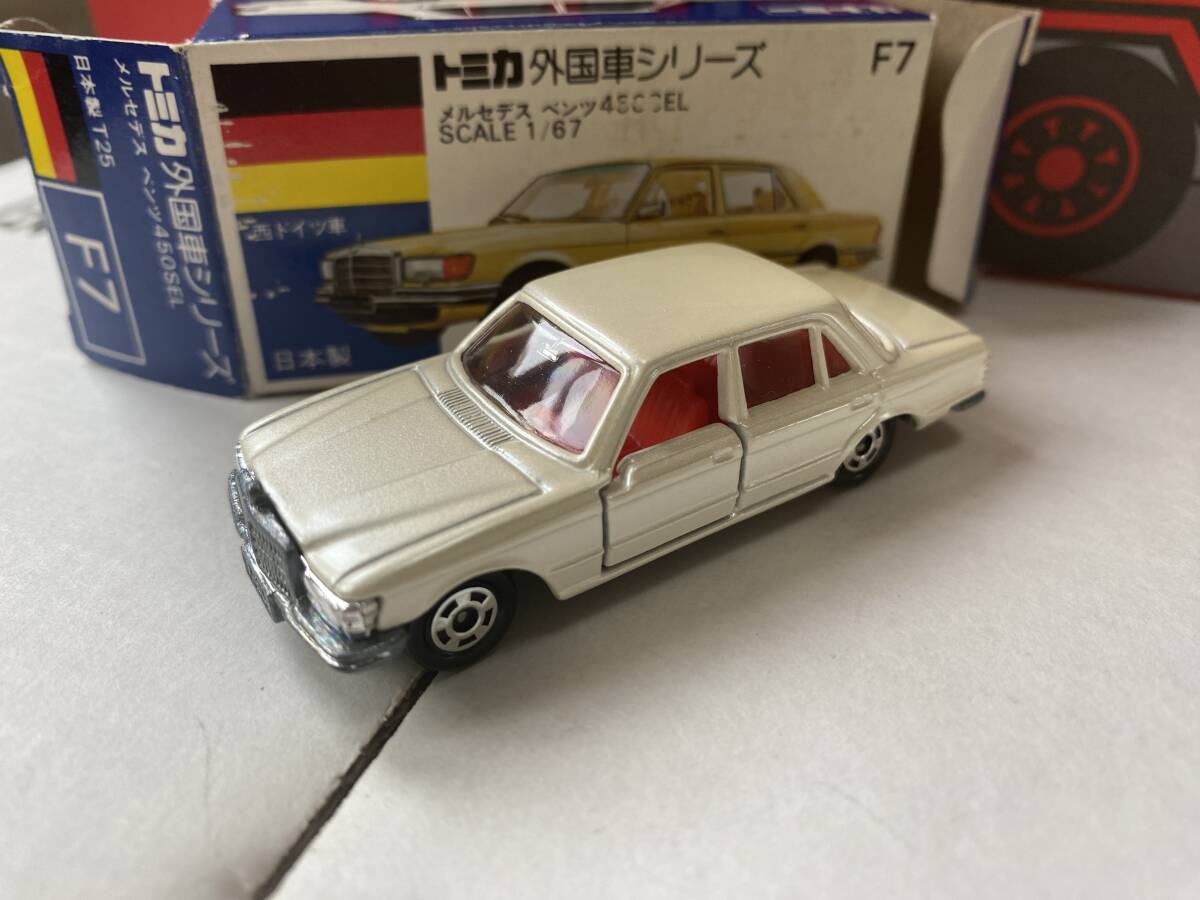 トミカF7 メルセデスベンツ450SEL メタリックアイボリー_画像1