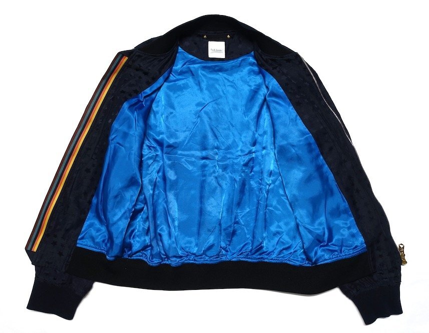 20SS 定価8.25万 超美品 Paul Smith ポールスミス メインライン Star ジャカード ボンバージャケット MA-1 ブルゾン メンズ L アウター_画像7