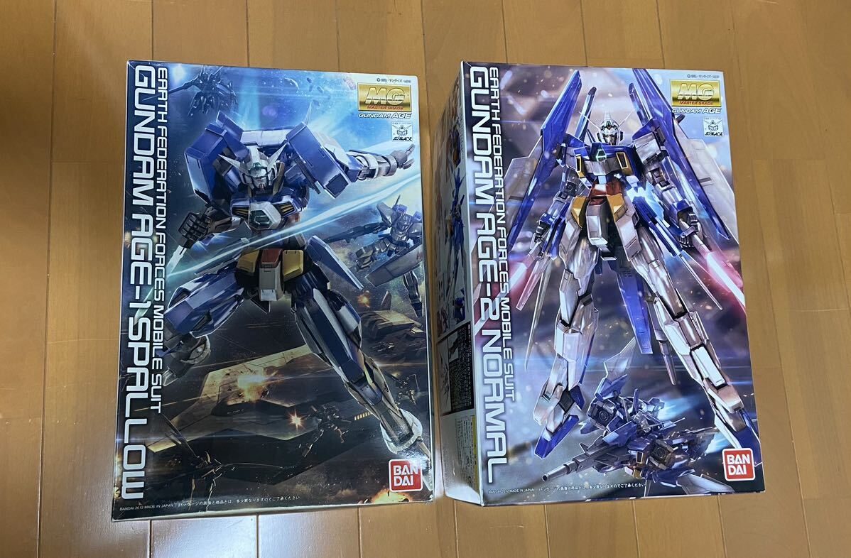 MGガンプラ ガンダムAGE1スパロー& AGE2ノーマル　未組立 2体セット_画像1