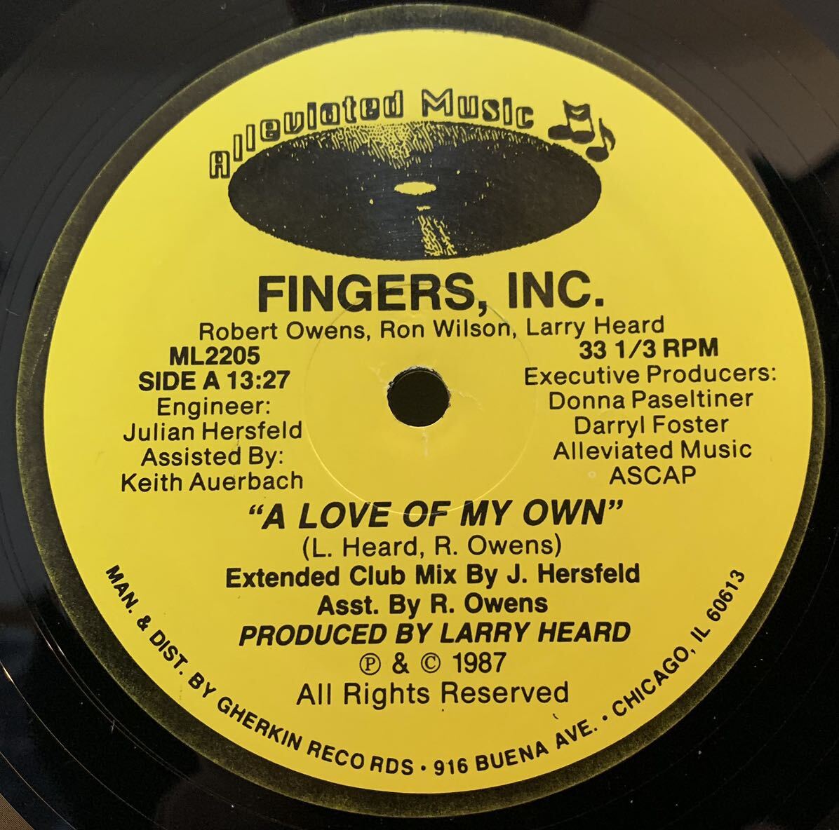 Fingers, Inc. - A Love Of My Own /Alleviated Records - ML2205_画像1