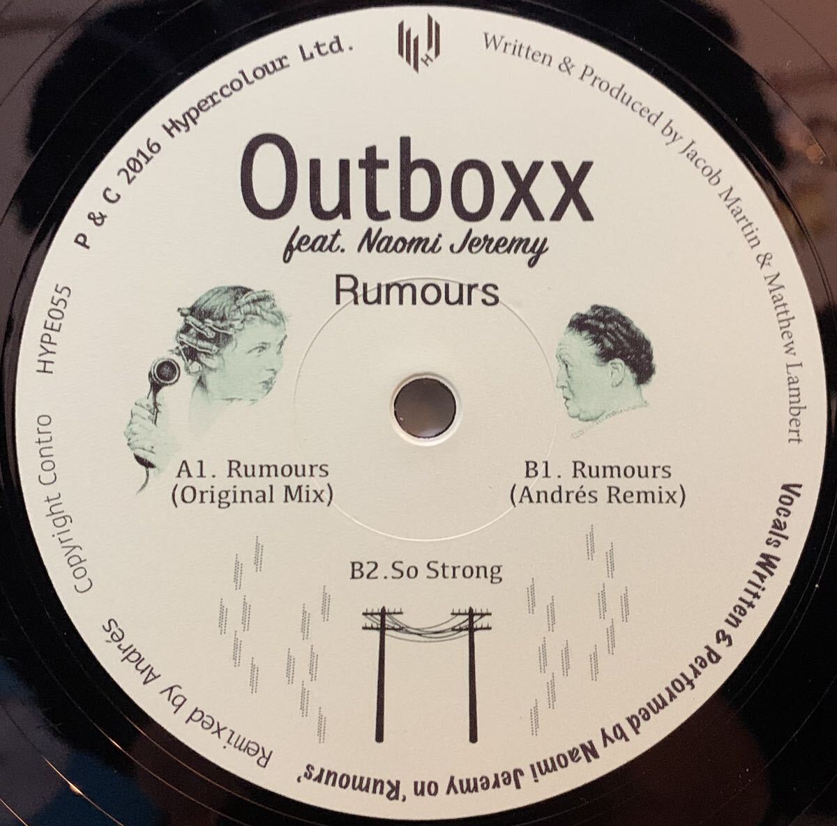 Outboxx Feat. Naomi Jeremy - Rumours /Andrs Remix /Hypercolour/DJ DEZ / _画像1