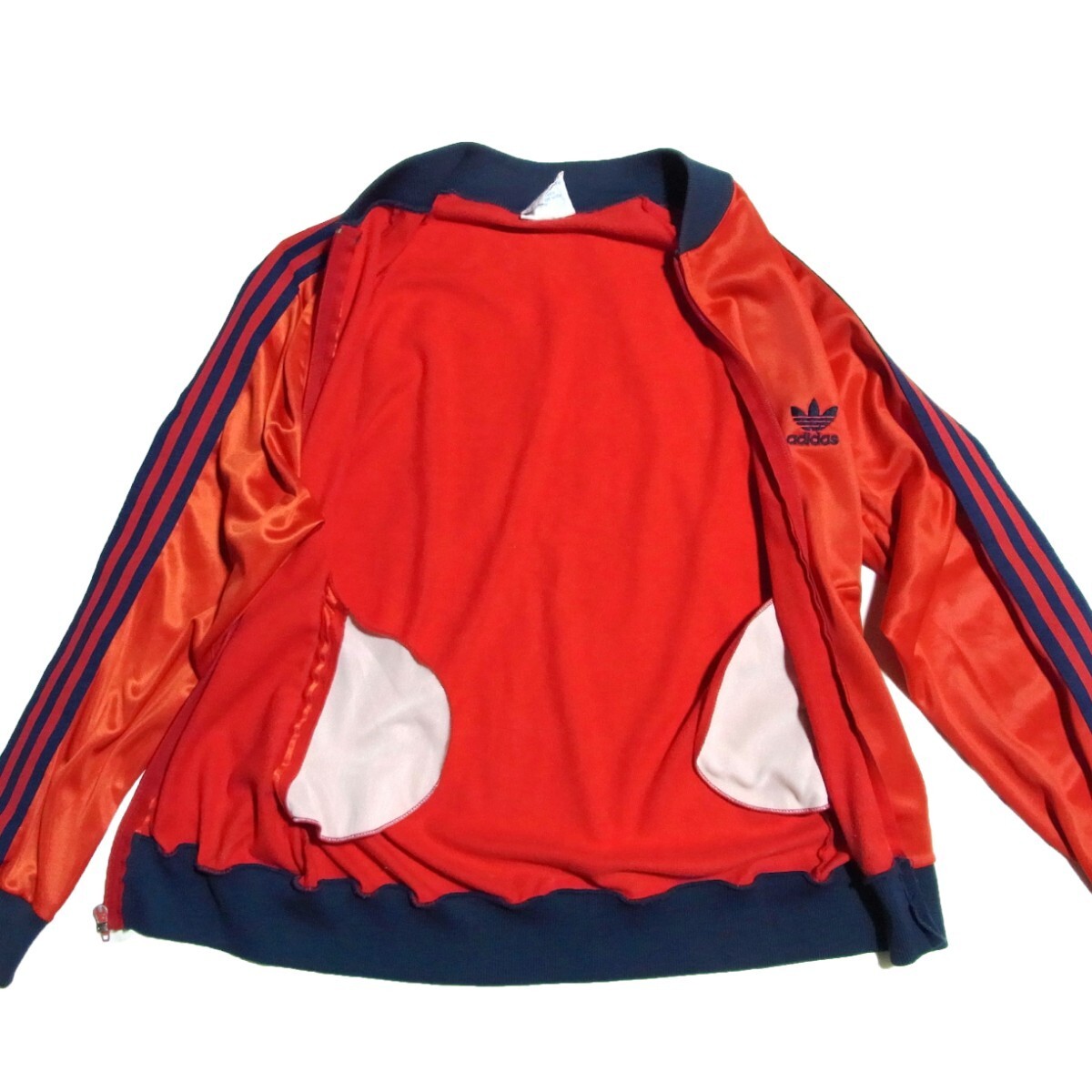 希少 70s 80s adidas ATP トラックジャケット ジャージ S レッド x ネイビー USA製 アメリカ製 ヴィンテージ ビンテージ アディダス 赤 紺