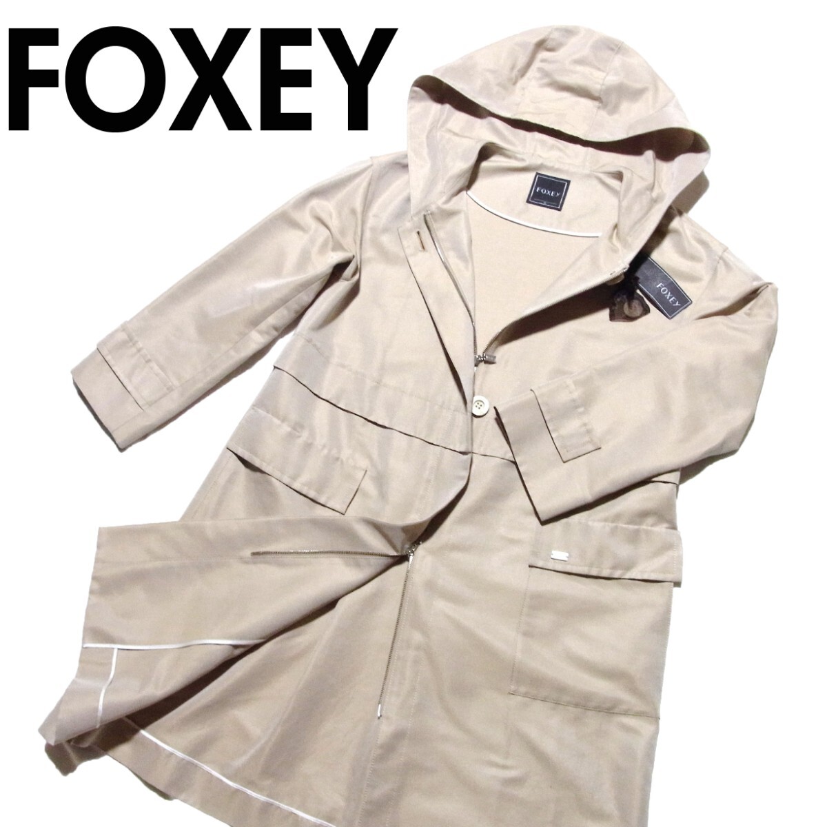 20SS FOXEY フォクシー コットン シルク フード スプリング 20SS FOXEY フォクシー コットン シルク フード スプリング