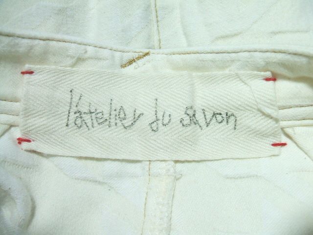 l’atelier du savon/アトリエドゥサボン サイズF コットン スカート ベージュ ホワイト レディース 中古 0-0911M 162570_画像3