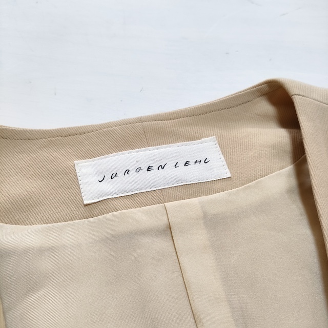 JURGEN LEHL J0192FJ561 cotton double button size M no color jacket beige Jurgen Lehl 4-0421M 235588