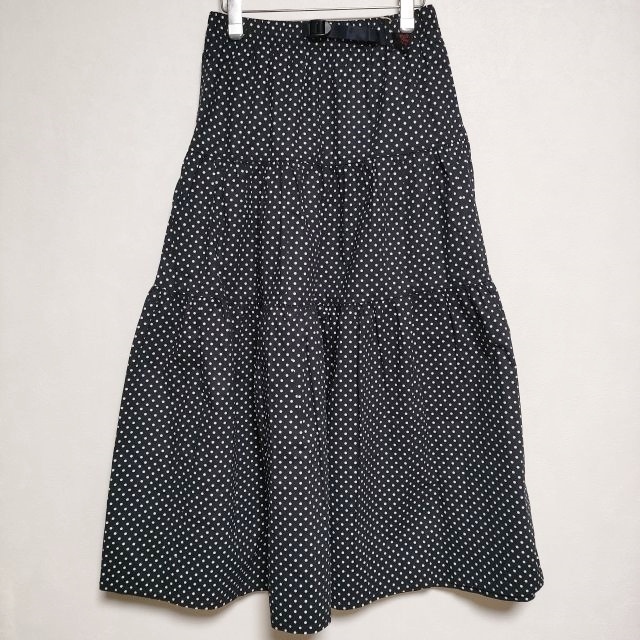 Gramicci 新品 WEATHER TIERED SKIRT ウェザーティアード ドット柄 GLSK-19S032 ロングスカート ネイビー グラミチ 4-0427M 227310_画像1