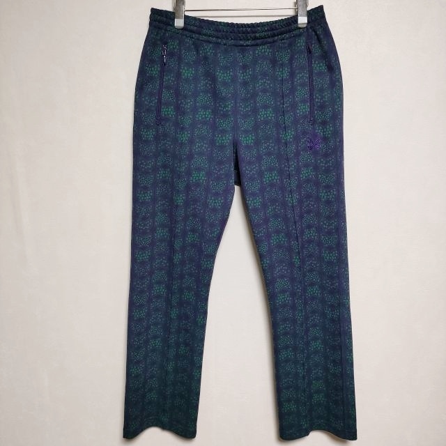 Needles Track Pant - Papillon Poly Jq. パピヨンジャガード トラック パンツ パープル グリーン ニードルス 4-0502G F96196_画像1