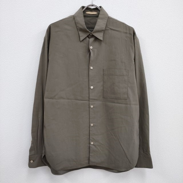 LAMOND. LM-S-061 Regular Relax Shirts 定価15180円 サイズ2 長袖シャツ カーキ ラモンド 4-0503M F96169_画像1