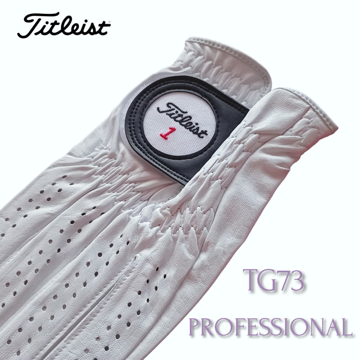 TG73 白 25cm 2枚セット タイトリスト ゴルフグローブ 天然羊革 新品未使用　匿名配送 TG77 後継モデル　プロフェッショナル_画像4