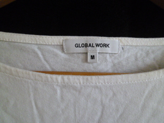 GLOBAL WORK/グローバルワーク◇白大花柄ボリューム袖ＴシャツカットソーＭ◇ホワイトトップス◇ａ７１_画像8