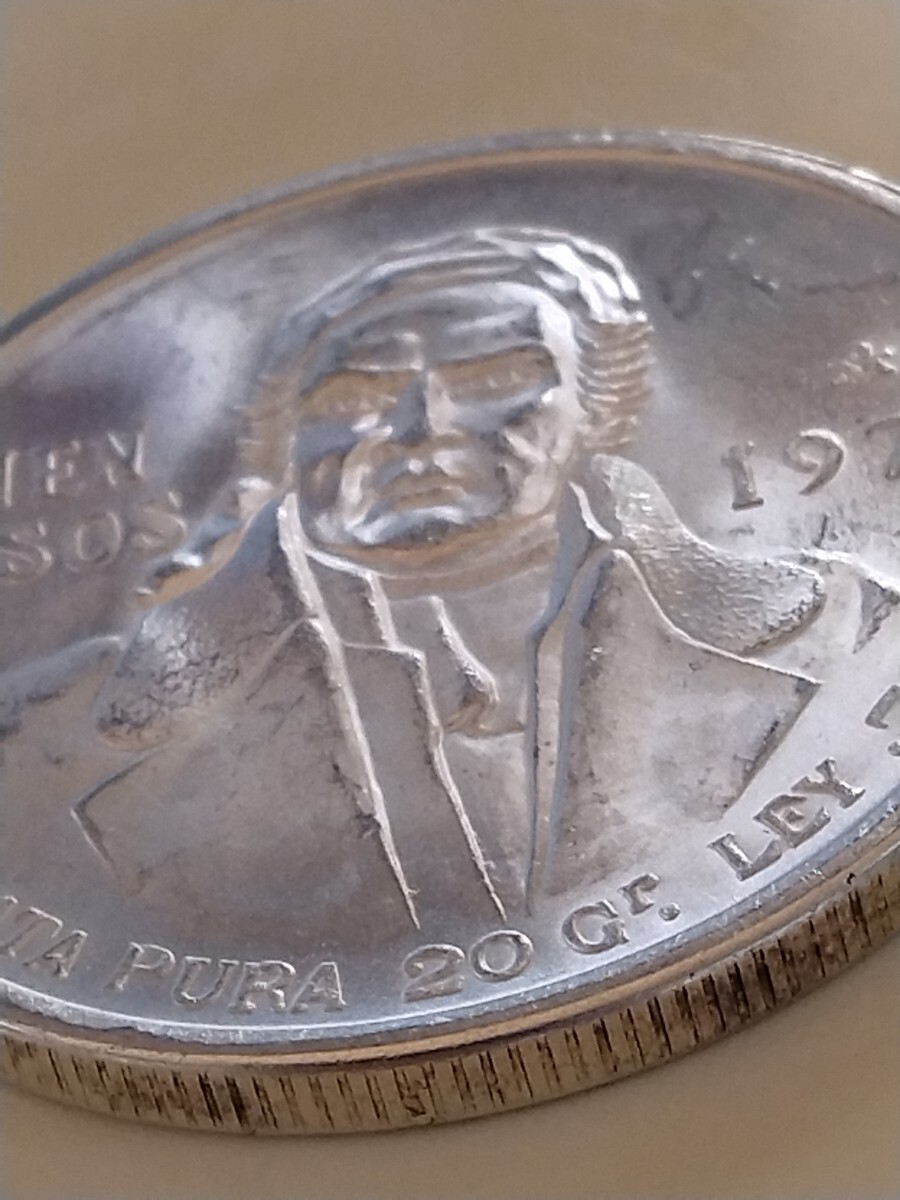 メキシコ 1977 100ペソ銀貨 Jose Maria Morelos_画像8