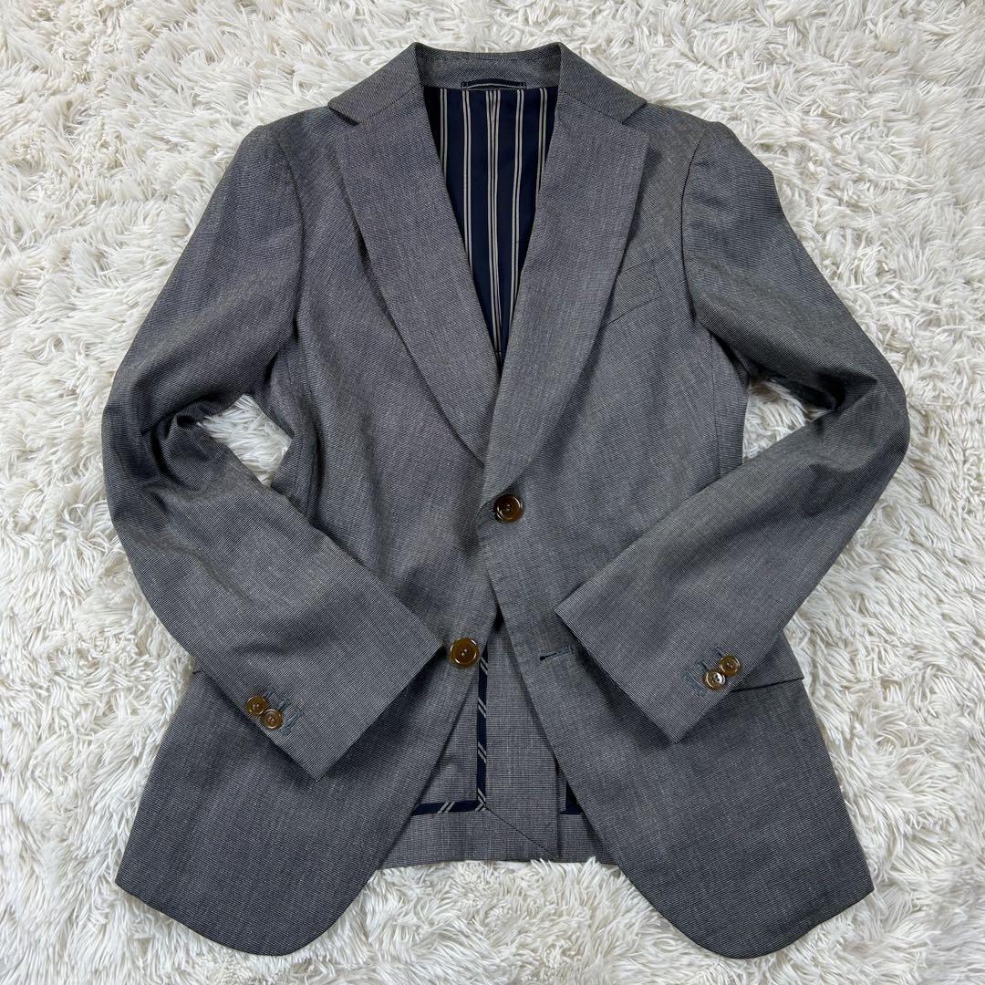 美品 Vivienne Westwood MAN 変則ジャケット Size46 ストライプ グレー ヴィヴィアンウエストウッド テーラード ロック 背広 メンズ スーツ_画像2