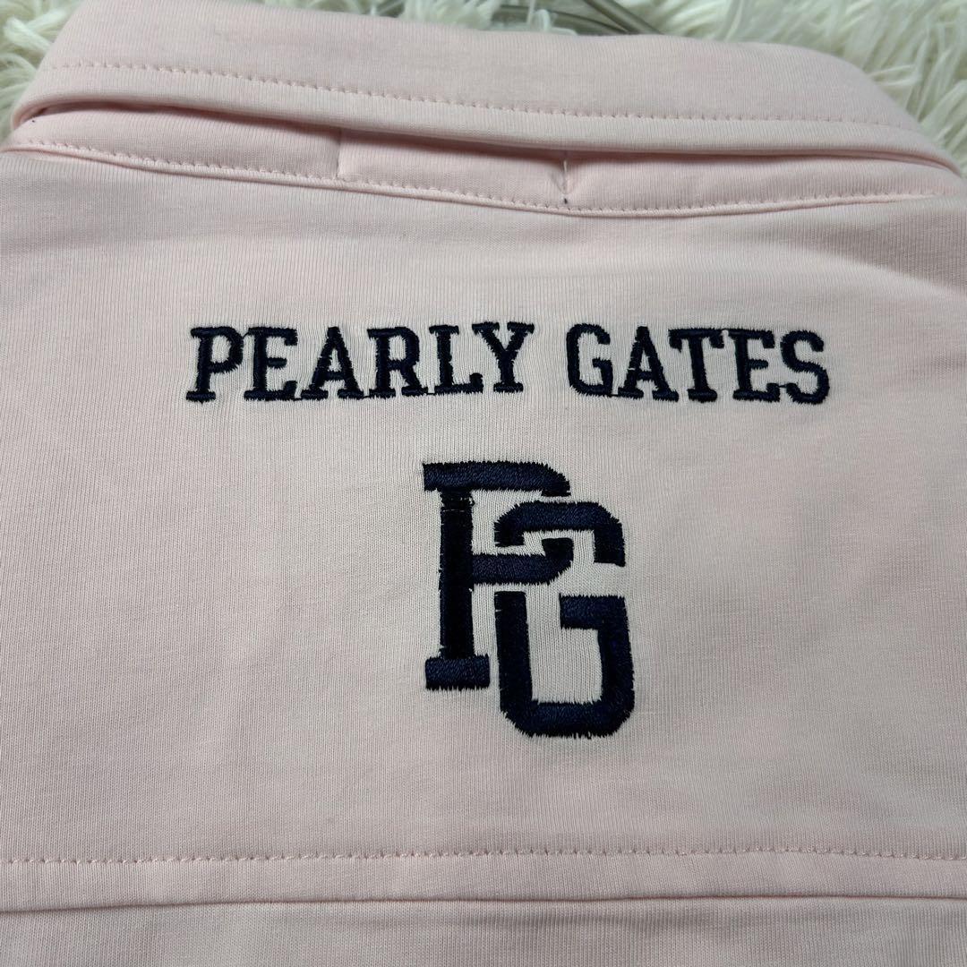 [ новый товар не использовался XL] PEARLY GATES размер 6 Pearly Gates розовый мужской рубашка-поло с коротким рукавом PG Golf GOLF 89 вышивка с биркой стандартный товар одежда 