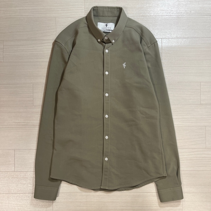 FATHER SONS/ファザーアンドサンズ/STRETCH BLOCK SLIM FIT B.D. SHIRT/ストレッチブロック スリムフィット ボタンダウンシャツ/FS617B_画像1