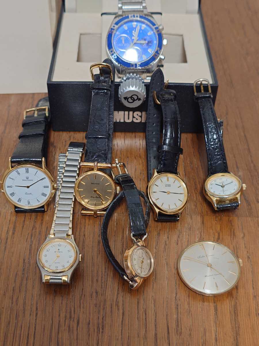 腕時計 ジャンク まとめ カシオ ウェーブセプター M630 MUSK WALTHAM シチズン 等 の画像4