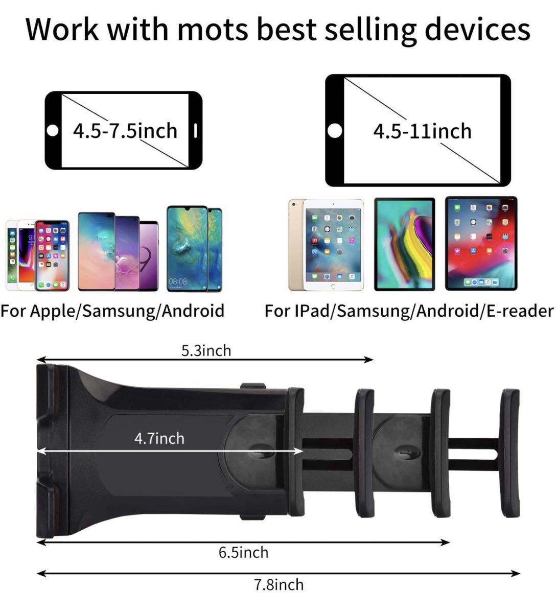 スマホ三脚, Phone / Ipadフロアスタンド三脚ホル_画像4