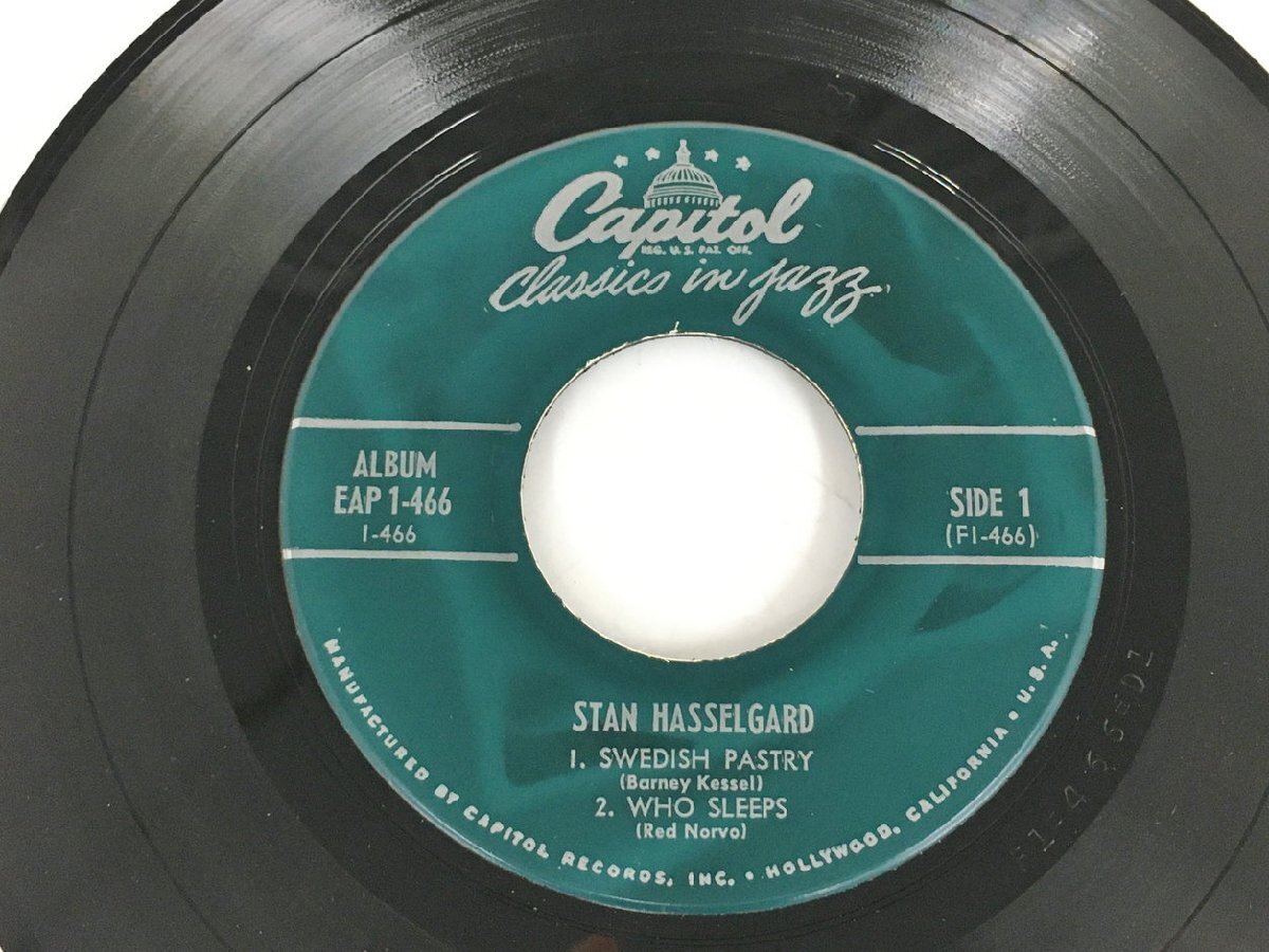 EPレコード Stan Hasselgard Classics In Jazz Capitol Records EAP 1-466 2405LO047_画像4