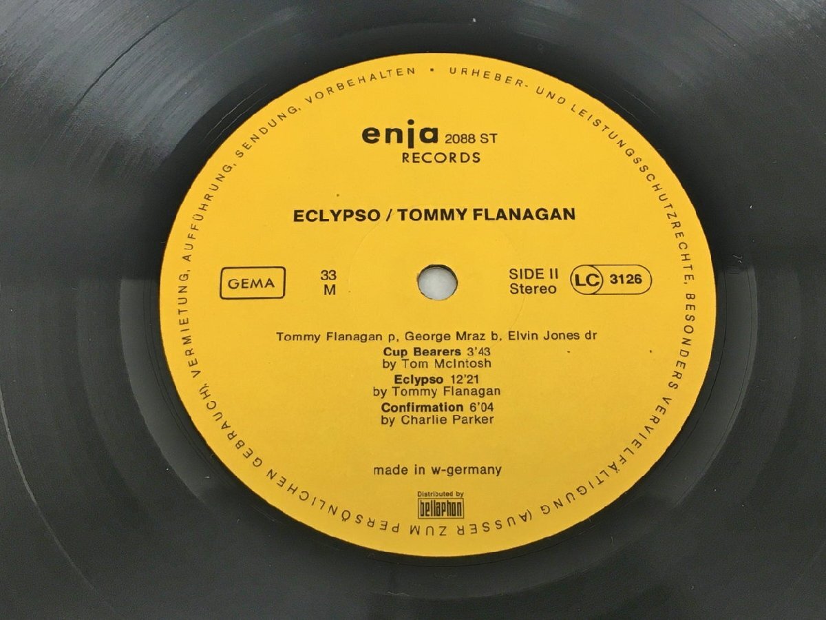 LPレコード Tommy Flanagan Eclypso enja 2088 2405LO057_画像4