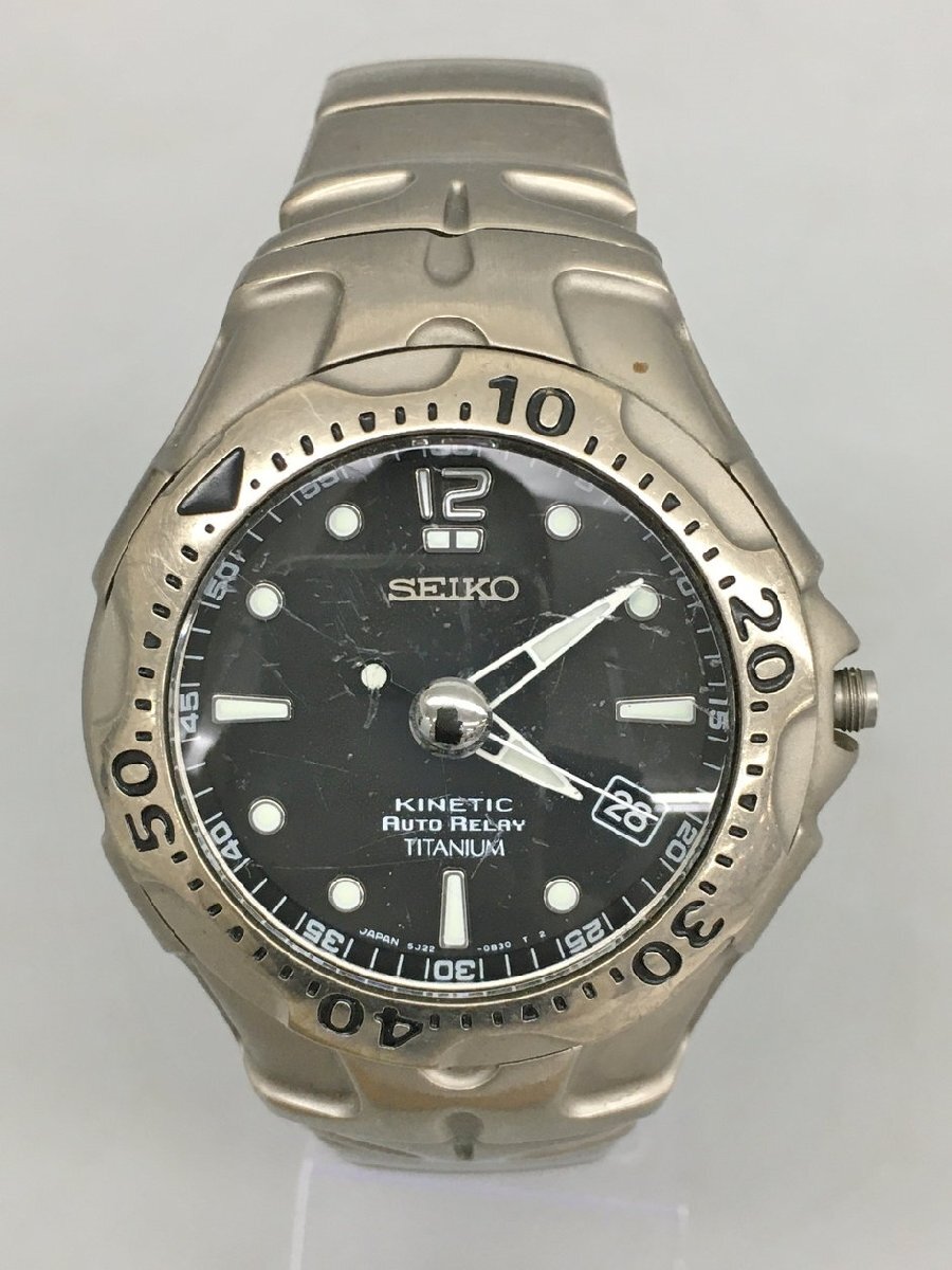 セイコー SEIKO 腕時計 キネティック オートリレー 5J22-0B8 メンズ チタニウム製 クォーツ ジャンク 2405LT124_画像3