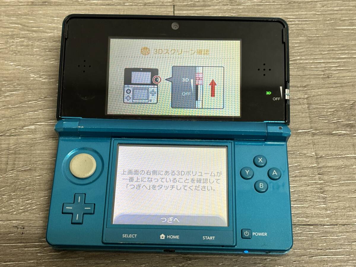 ☆ 3DS ☆ ニンテンドー3DS アクアブルー 動作品 本体 のみ Nintendo 3DS ニンテンドー DS 任天堂 3020_画像6