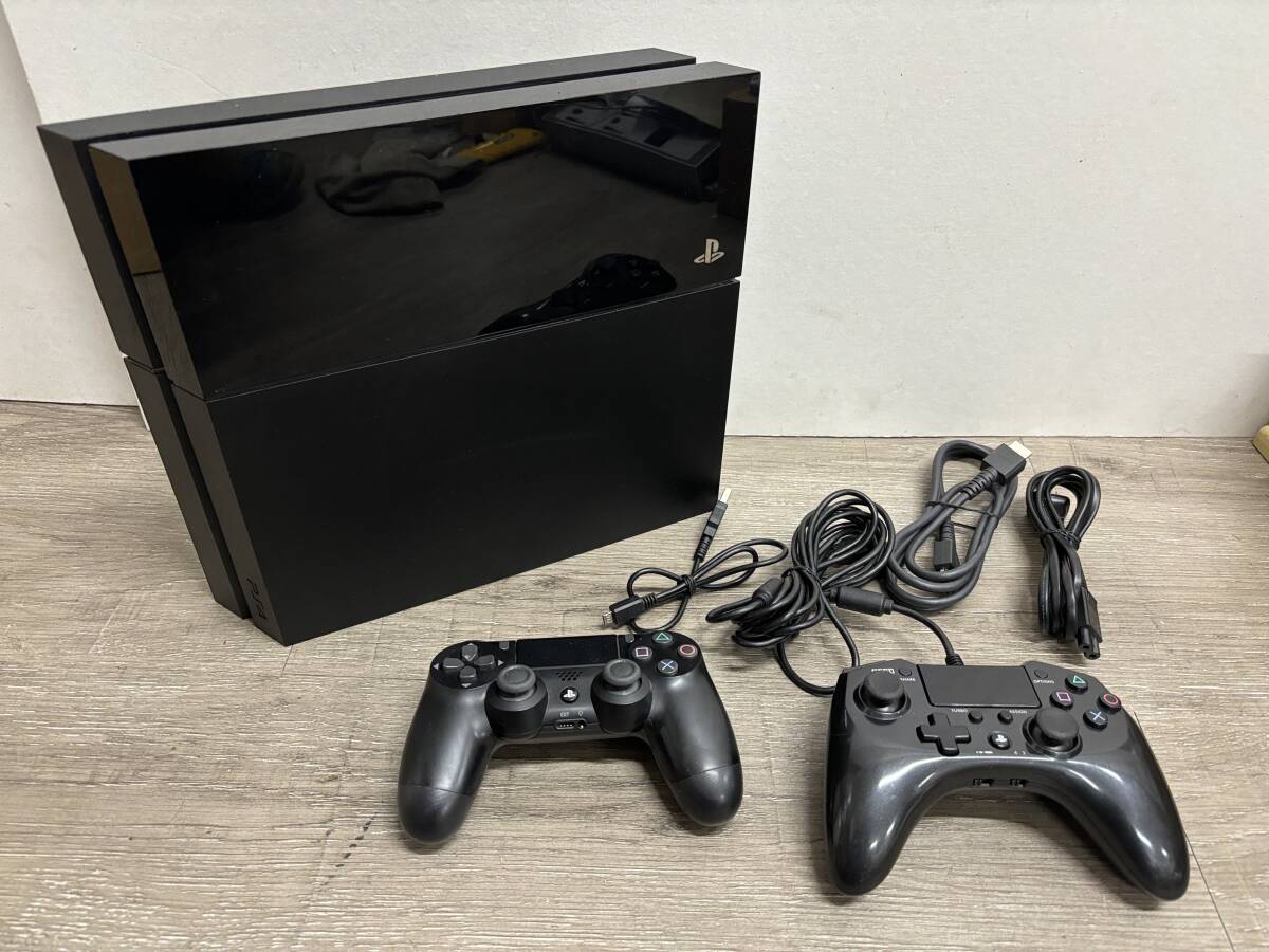 ☆ PS4 ☆ プレイステーション4 CUH-1000 ジェットブラック 動作品 本体 コントローラー 付属 Playstation4 SONY 4060の画像1