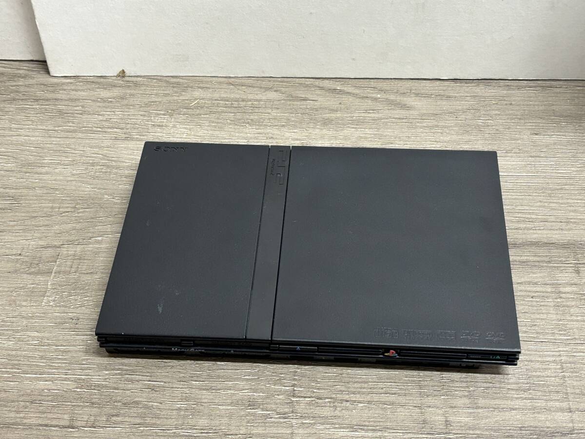 ☆ PS2 ☆ プレイステーション2 SCPH-75000 チャコールブラック 動作品 本体 コントローラー 箱 説明書 付 内箱欠品 Playstation2 4260の画像6