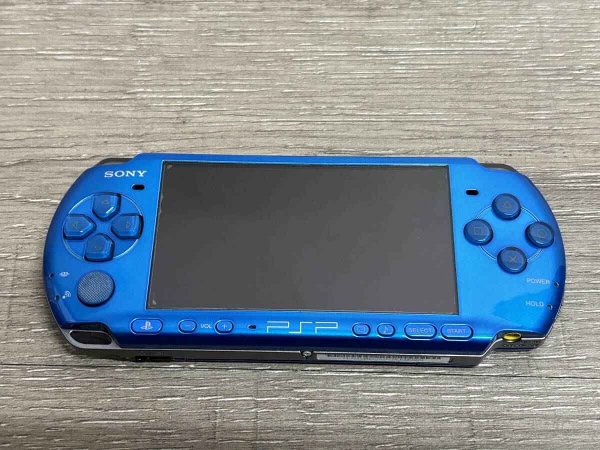 ☆ PSP ☆ プレイステーションポータブル PSP-3000 バイブラントブルー 動作品 本体のみ バッテリー欠品 Playstation Portable SONY 0770の画像3