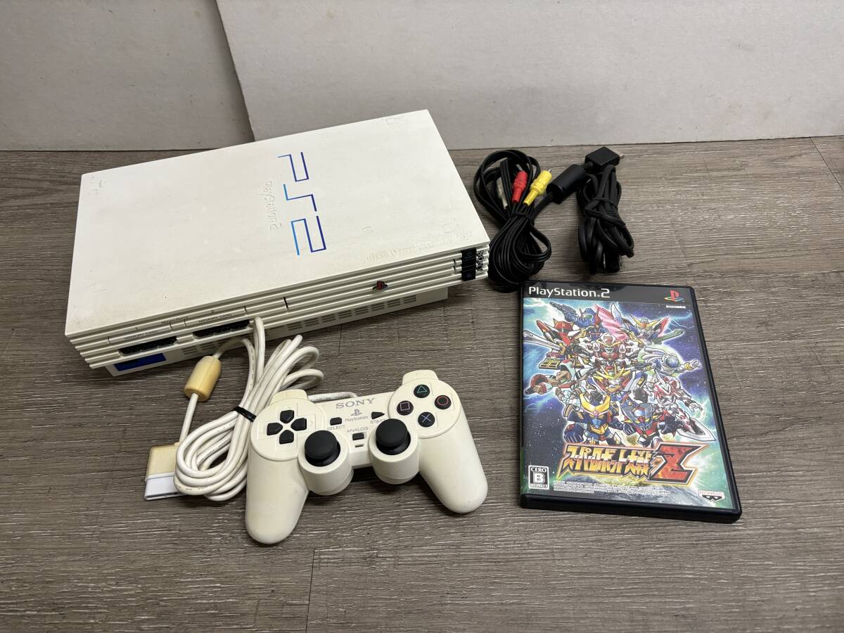 ☆ PS2 ☆ プレイステーション2 セラミックホワイト 動作品 本体 コントローラー 付属 Playstation2 デュアルショック2 SONY _画像1