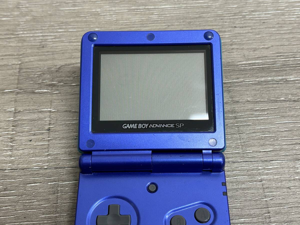 ☆ GBA ☆ ゲームボーイアドバンスSP アズライトブルー 動作品 本体のみ Nintendo GAMEBOY ADVANCE 任天堂 7860_画像6