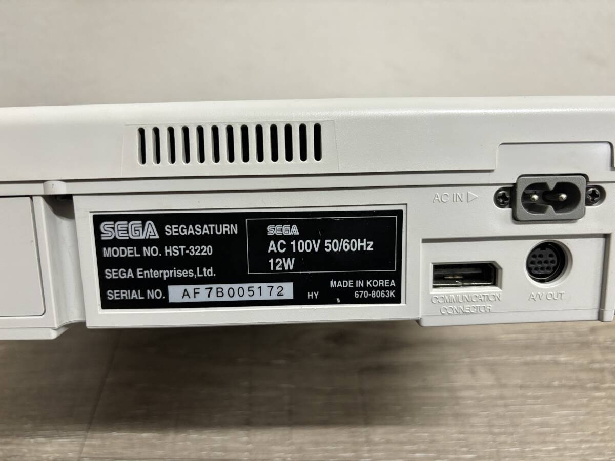 ☆ SS ☆ セガサターン HST-3220 動作品 本体 コントローラー ケーブル 付属 SEGA SATURN セガ 5172_画像8