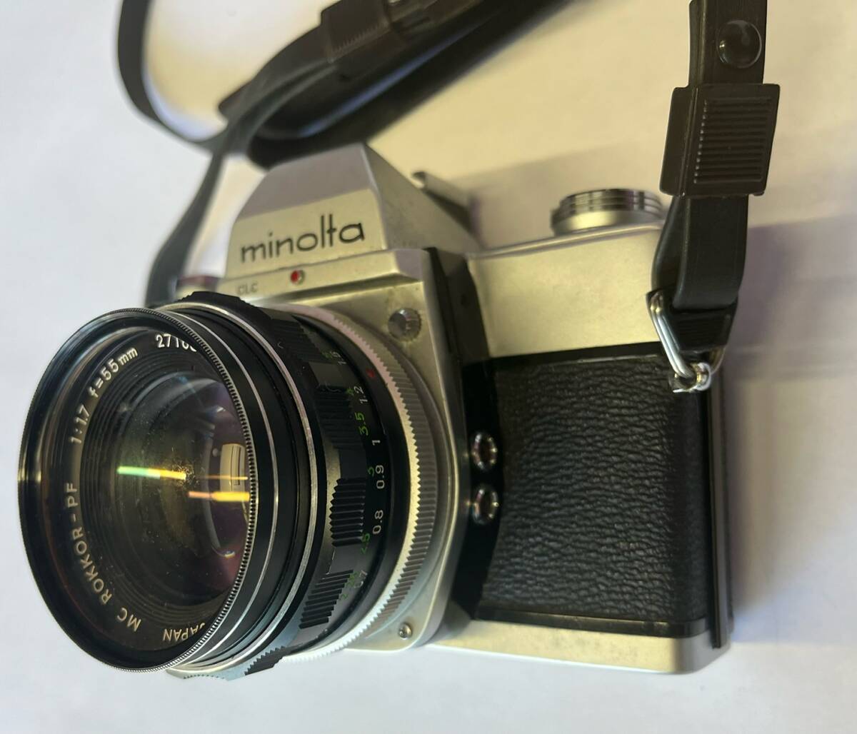 MINOLTA ミノルタ SRT101 カメラ　レンズ　MC ROKKOR-PF 1:17 f=55mm ケース付き【ジャンク品】_画像2