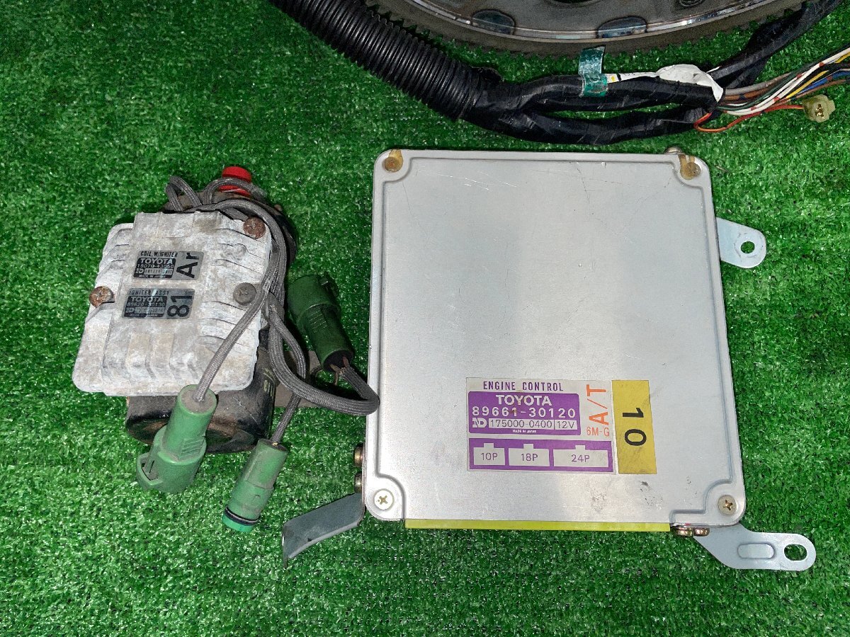 弐 ソアラ MZ12 エンジン 6M-GEU 実働 EG 4AT ハーネス コンピューター ECU 動画あり 保障付き Guaranteed Sales 10 11 35137 1B36_画像6