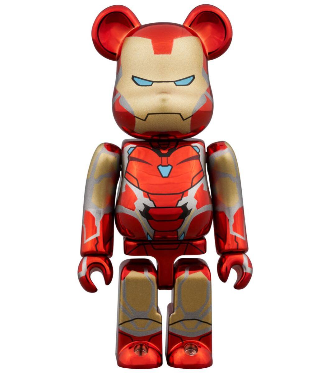 新品未開封！100% 400% BE@RBRICK IRON MAN MARK85 CHROME Ver. bearbrick ベアブリック マーベル Marvel アイアン マン プレゼント ギフト