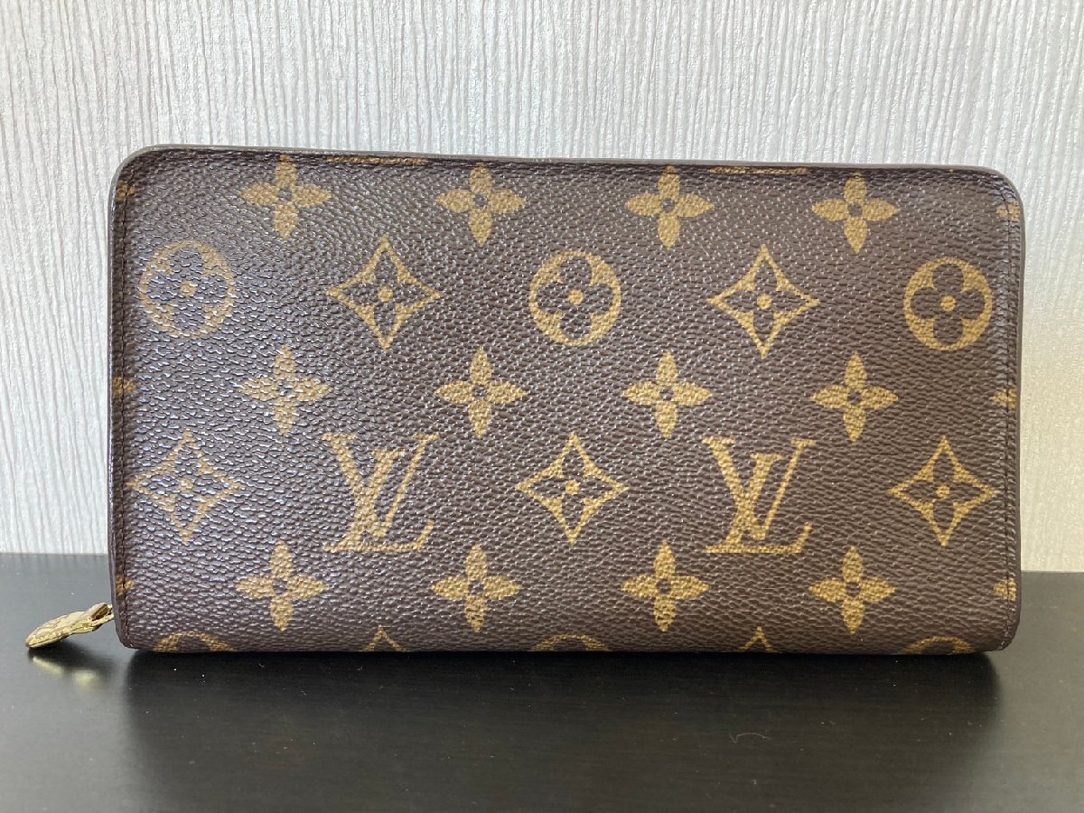 ●Louis Vuitton ルイヴィトン モノグラム ポルトモネ ジップ ラウンドファスナー 長財布 M61727 ブラウン メンズ レディース●_画像1