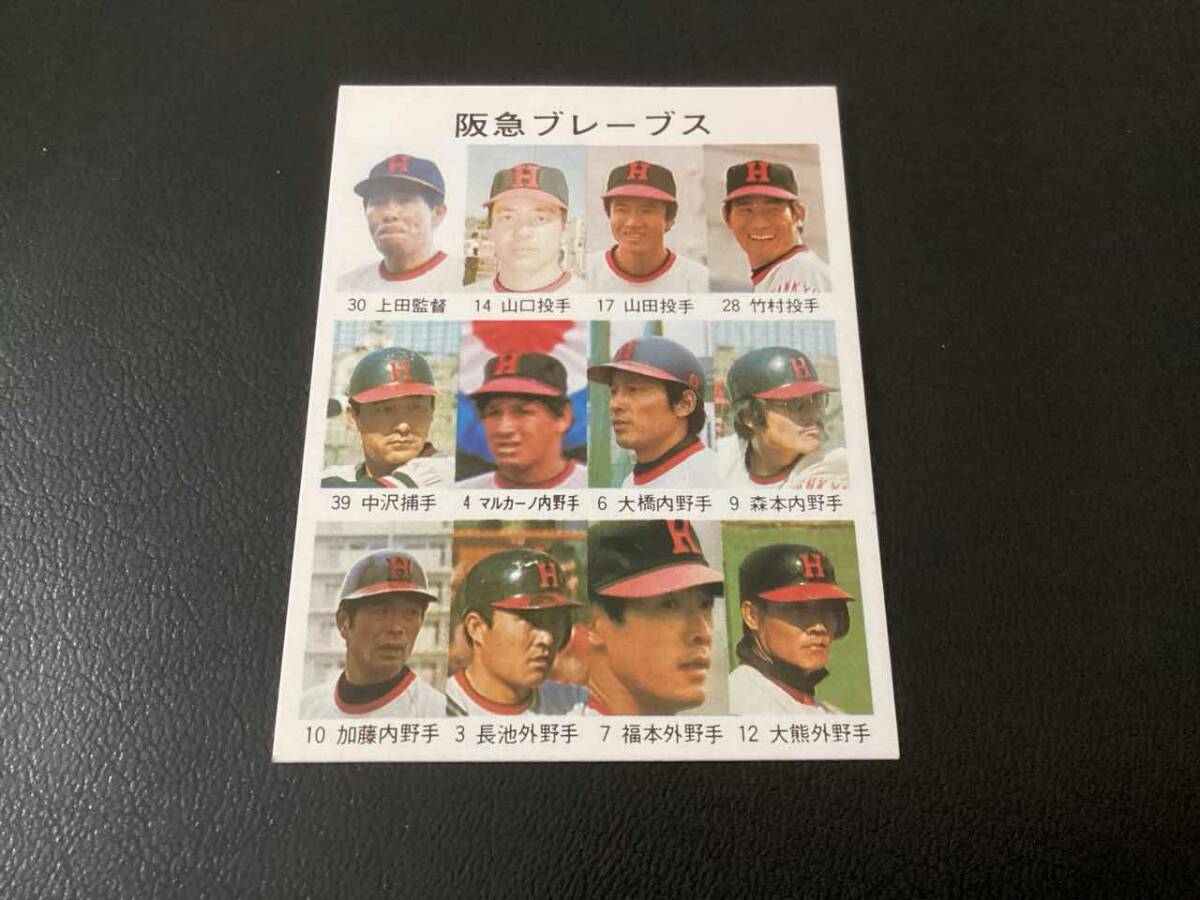 良品　カルビー76年　阪急ブレーブス　No.400　プロ野球カード_画像1