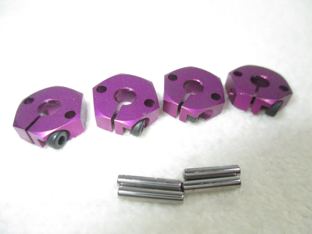 アルミ六角ハブ 厚み4.8mm 紫色の画像2