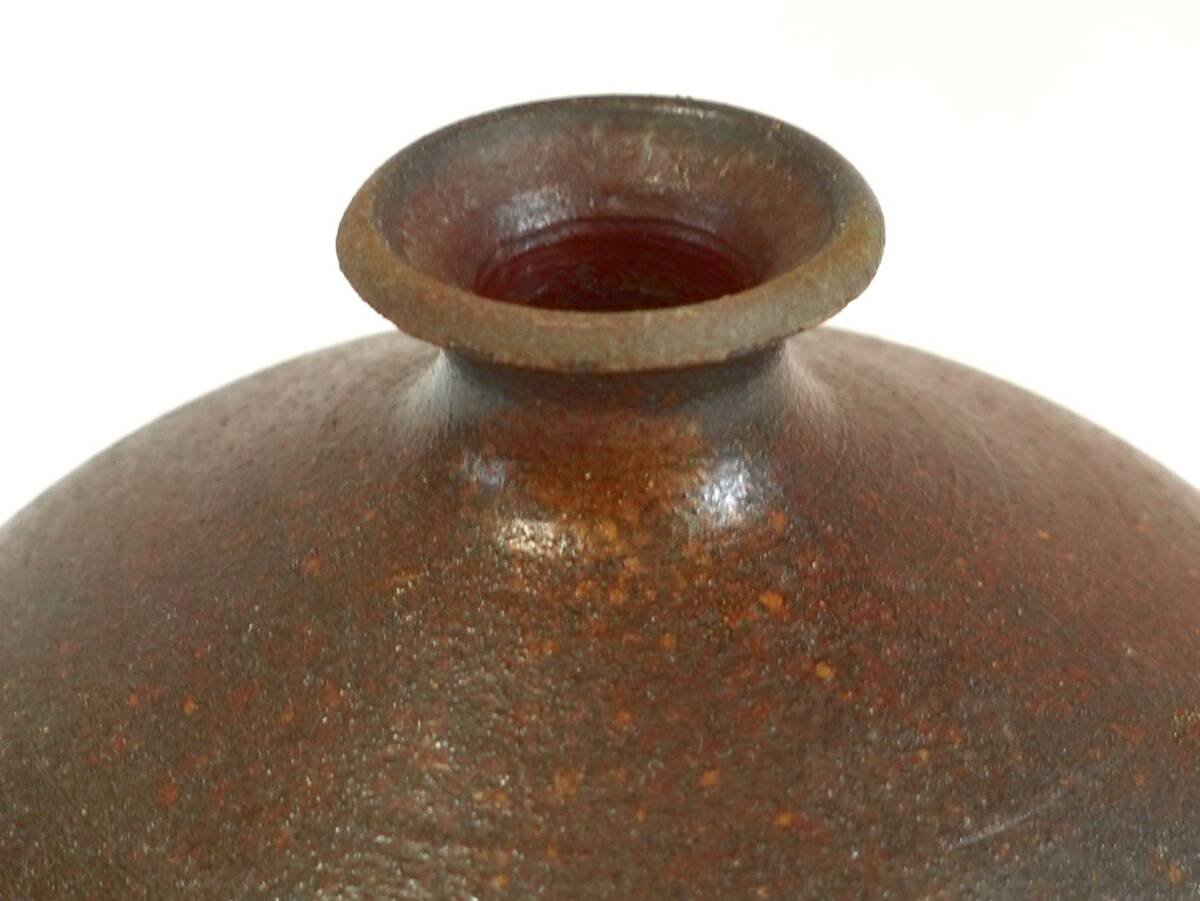 福祉バザー 油壷型花瓶 花器/一輪挿し 陶器 高さ9cmの画像3