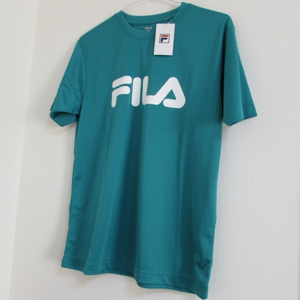 [ новый товар ] бесплатная доставка FILA filler зеленый футболка S половина .. теннис 